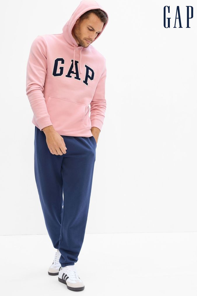Pink gap shop hoodie mens