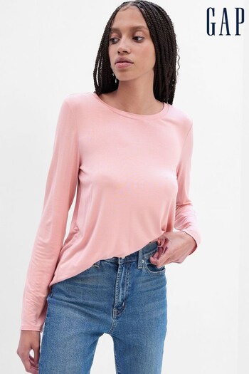 Gap Pink Luxe Short Sleeve Crew Neck T-Shirt (K29639) | £18