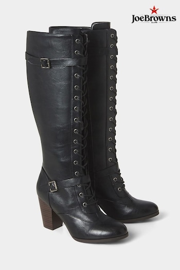 Joe Browns Black Sharp and Smart Leather Lace Up Boots Couture (K29821) | £80