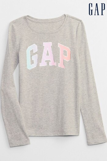 Gap Grey Graphic Long Sleeve T-Shirt (K29855) | £10