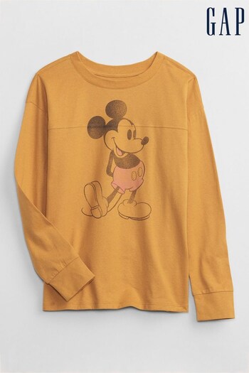Gap Yellow Disney Graphic Long Sleeve T-Shirt (K29878) | £12