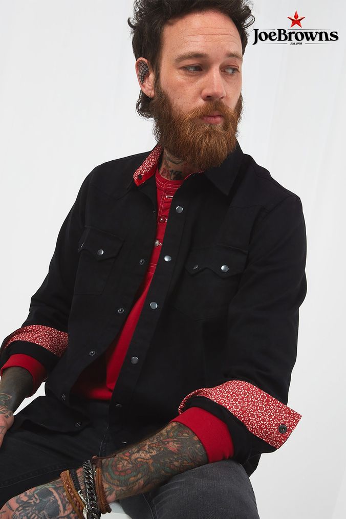 Levis black store denim shirt mens