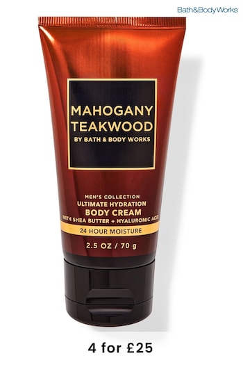 Bath & Body Works Mahogany Teakwood Travel Size Ultimate Hydration Body Cream 2.5 oz / 70 g (K30156) | £11
