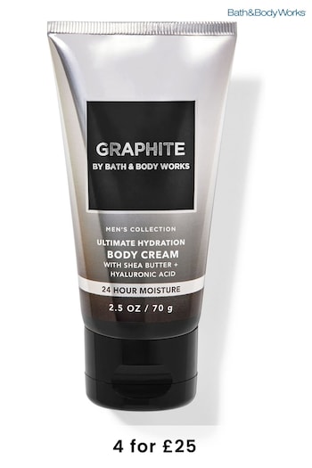Bath & Body Works Graphite Travel Size Ultimate Hydration Body Cream 2.5 oz / 70 g (K30174) | £11