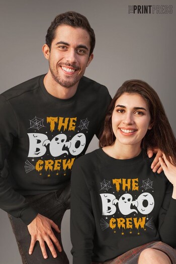 The Print Press Black The Boo Crew Halloween Adult Sweatshirt (K30239) | £27