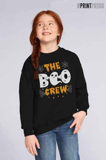 The Print Press Black The Boo Crew Halloween Kids Sweatshirt (K30240) | £23