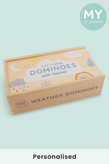 Personalised Weather Wooden Domino Set by My 1st Years (K30371) | £21