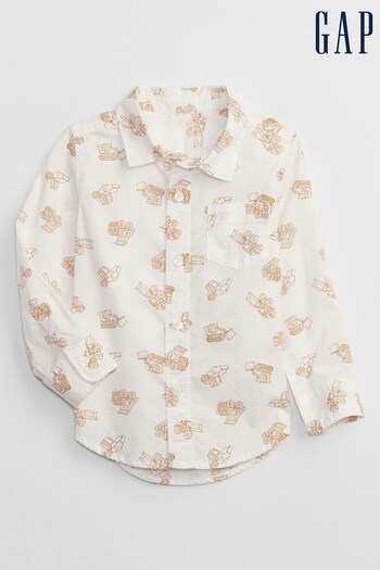 Gap White Poplin Long Sleeve Shirt (K30489) | £18