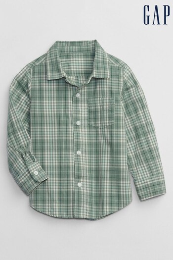 Gap Green Poplin Long Sleeve Shirt (K30491) | £18