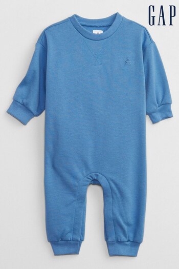 Gap Blue Fleece Lined Baby Sleepsuit (K30573) | £18
