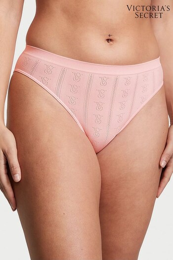 Victoria's Secret Pretty Blossom Pink Pointelle Seamless Bikini Knickers (K30823) | £9