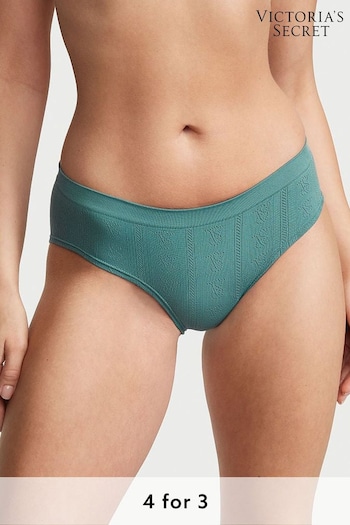 Victoria's Secret French Sage Green Pointelle Seamless Hipster Knickers (K30824) | £9