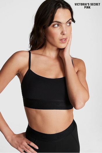 Victoria's Secret PINK Pure Black Non Wired Lightly Lined Sports Bra (K30829) | £26