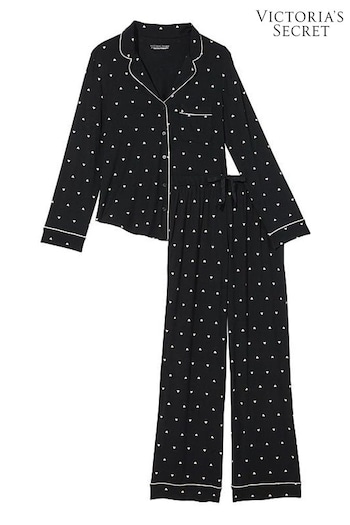 Victoria's Secret Black Heart Dot Long Pyjamas (K30840) | £59