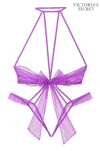 Victoria's Secret Purple Tease Bow Overt Bodysuit (K30915) | £35