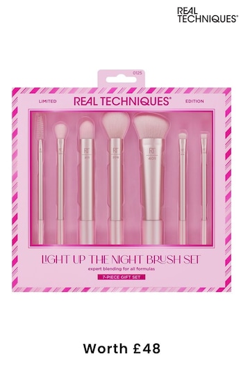 Real Techniques Light Up The Night Makeup Brush Set (Worth £48) (K30978) | £25