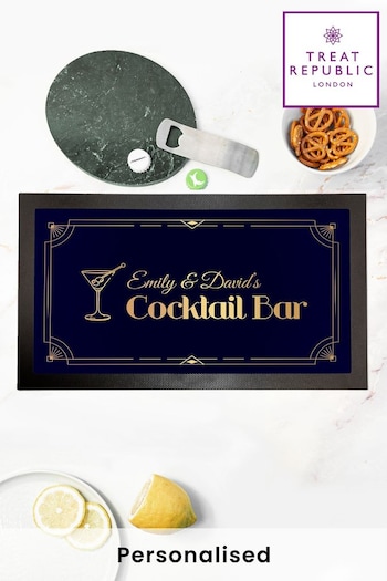Personalised Stylish Cocktail Bar Mat by Treat Republic (K31484) | £25