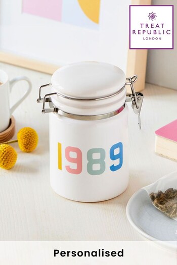 Personalised Birth Year Ceramic Jar by Treat Republic (K31493) | £24