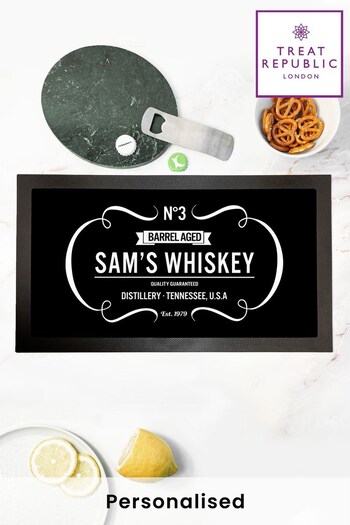 Personalised Vintage Whisky Bar Mat by Treat Republic (K31498) | £22