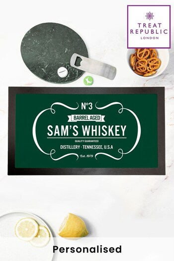 Personalised Vintage Whisky Bar Mat by Treat Republic (K31503) | £22