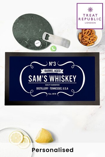 Personalised Vintage Whisky Bar Mat by Treat Republic (K31504) | £22