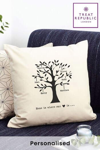 Personalised Family Tree Cushion by Treat Republic (K31523) | £35