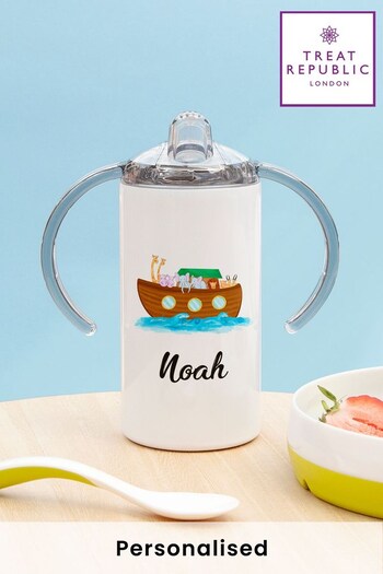 Personalised Noah's Ark Kids Sippy Cup by Treat Republic (K31539) | £14