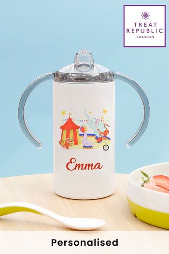 Personalised Circus Kids Sippy Cup by Treat Republic (K31540) | £14