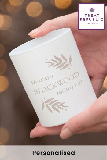 Personalised Wedding Date Candle Holder by Treat Republic (K31544) | £20