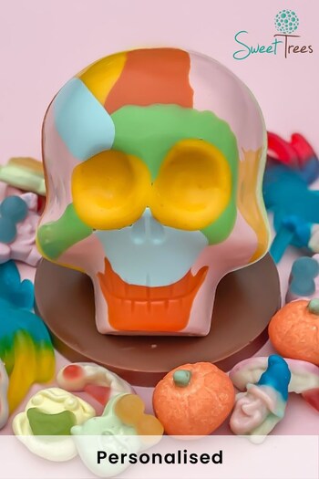 Personalised Trick or Treat Chocolate Smash Skull by Sweet Trees (K31608) | £28