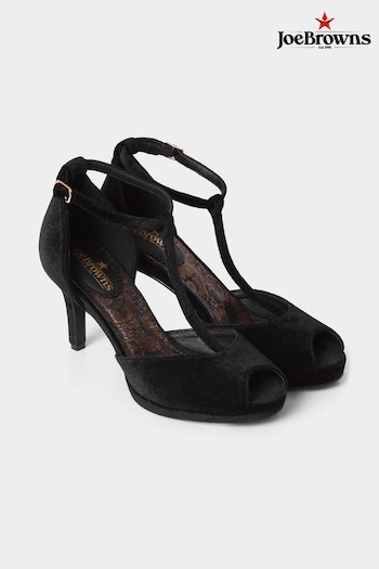 Joe Browns Black Glamour Girl Velvet Shoes (K31961) | £60
