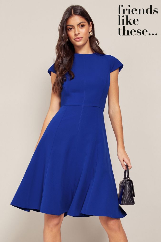 Electric blue deals skater dress