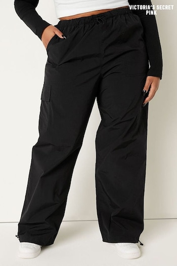Victoria's Secret PINK Pure Black Parachute Pants (K32293) | £40