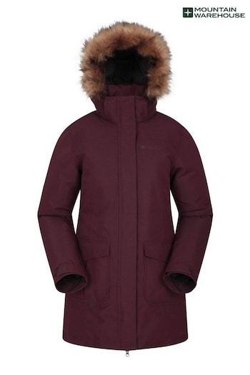 Mountain Warehouse Purple Tarka Waterproof Long Padded Jacket (K32402) | £112