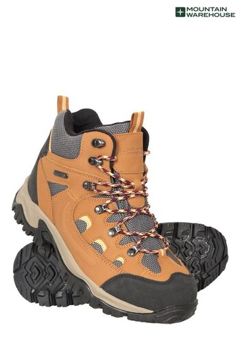 Mountain Warehouse Brown Adventurer Waterproof Leather Boa Boots - Womens (K32439) | £88