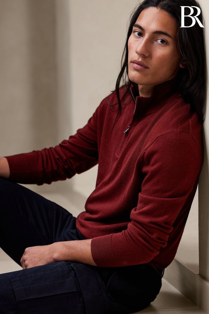 Banana republic mens new arrivals half zip sweater