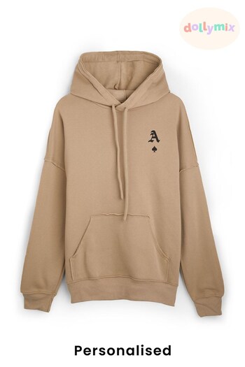 Personalised Raw Seam Hoodie for Men by Dollymix (K32561) | £43