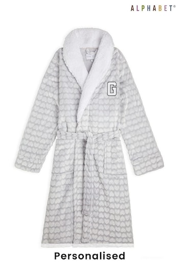 Personalised Womens Fleece Robe by Alphabet (K32610) | £40