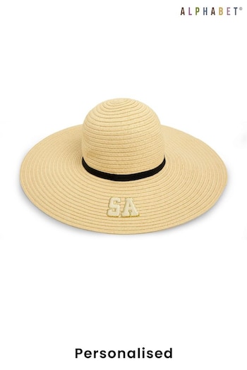 Personalised Small Letter Monogrammed Sun Hat by Alphabet (K32649) | £18