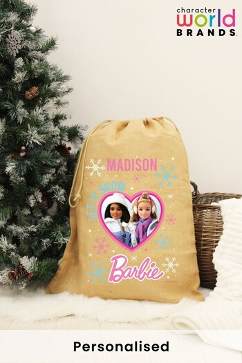 Personalised Barbie Christmas Hessian Sack by Character World Brands (K32983) | £20