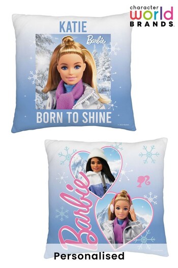Personalised Barbie Christmas Square Cushion by Character World Brands (K32986) | £26