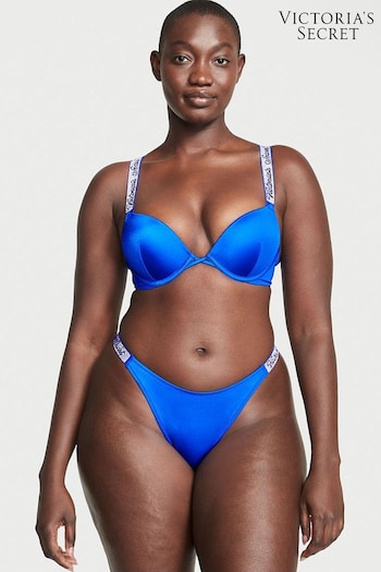 Victoria's Secret Blue Oar Add 2 Cups Push Up Shine Strap Swim Bikini Top (K33462) | £68
