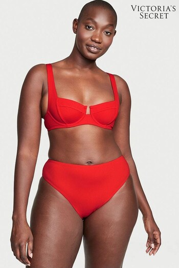 Victoria's Secret Flame Rib Red Balconette Swim Bikini Top (K33537) | £48