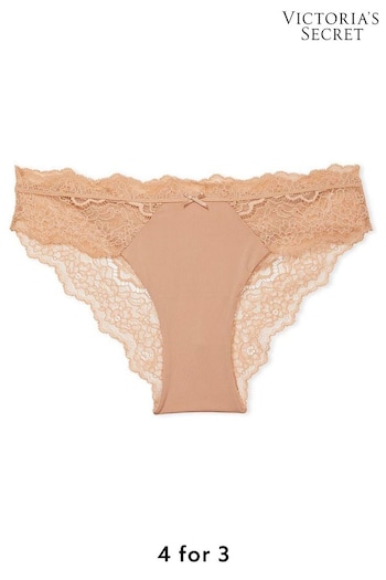 Victoria's Secret Sweet Praline Nude Lace Trim Cheeky Knickers (K33540) | £14