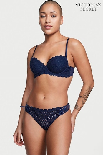Victoria's Secret Ensign Navy Blue Thong Lace Knickers (K33548) | £20