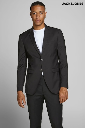 JACK & JONES Black Slim Fit One Button Suit Blazer (K33622) | £59
