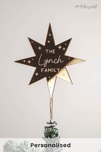 Personalised Star Mirror Tree Topper by No Ordinary Gift (K33627) | £35