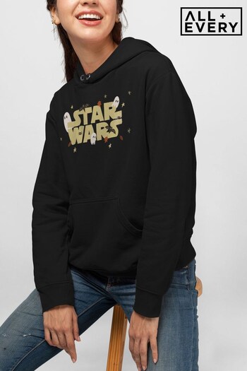 All + Every Black Star Wars Halloween Logo Women's Hooded Sweatshirt (K33675) | £36