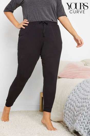 Yours Curve Black 2 Pack Cuffed Pyjama Pant (K33979) | £27