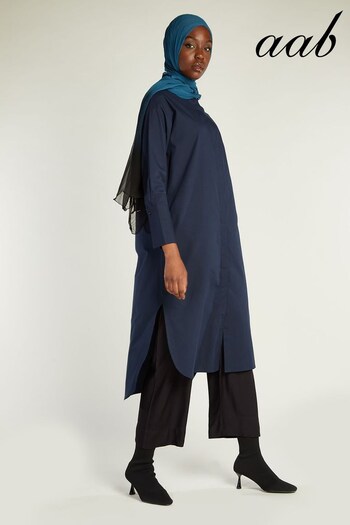 Aab Blue Cotton Shirt Dress (K34155) | £62